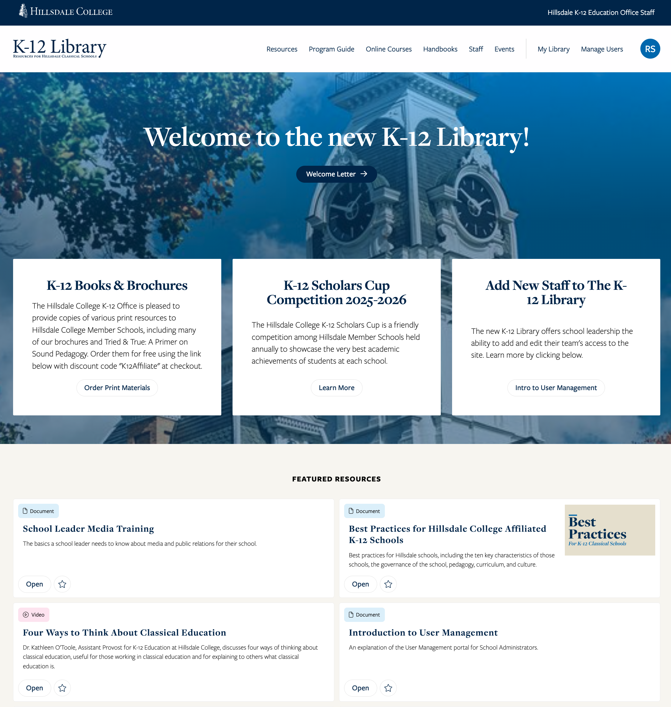 K-12 Library Resources